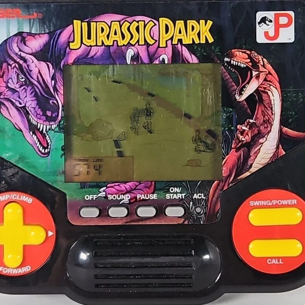 2021 Jurassic Park Handheld Video Game Tim Lex Dr Alan Grant Electronic LCD